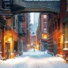 New York Snowy Alley Paint By Number