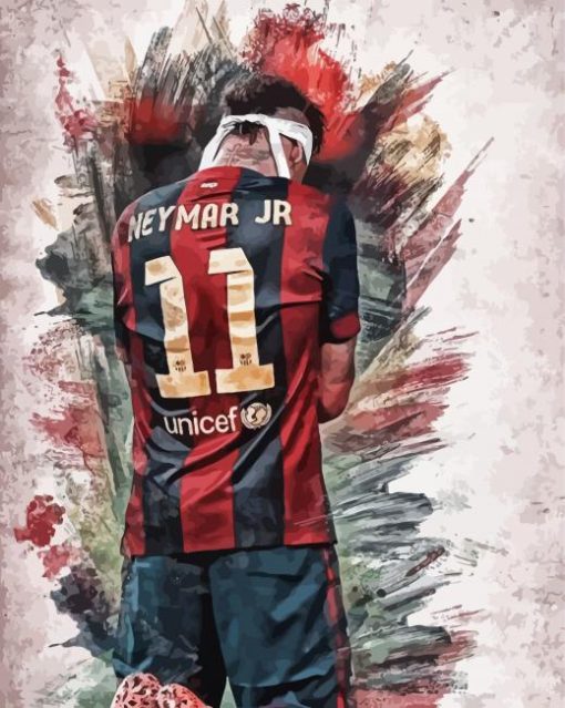 Neymar JR Barcelona Player paint by numbers