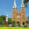 Notre Dame Cathedral of Saigon Vietnam paint by numbers