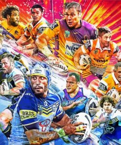Nrl Players Art paint by numbers