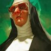 Nun Smoking paint by numbers