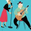 Old Couple Singing Paint By Number