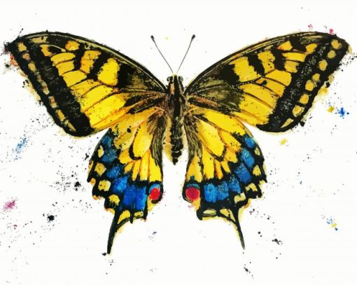 Old World Swallowtail Butterfly paint by numbers