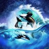 Orcas Wave paint by numbers