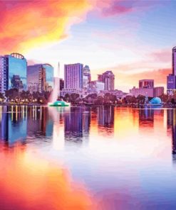 Orlando Florida At Sunset paint by numbers