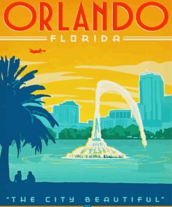 Orlando Florida Poster paint by numbers