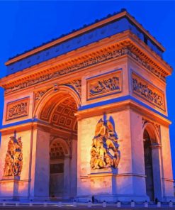 Paris Arc de Triomphe Monument Paint By Number