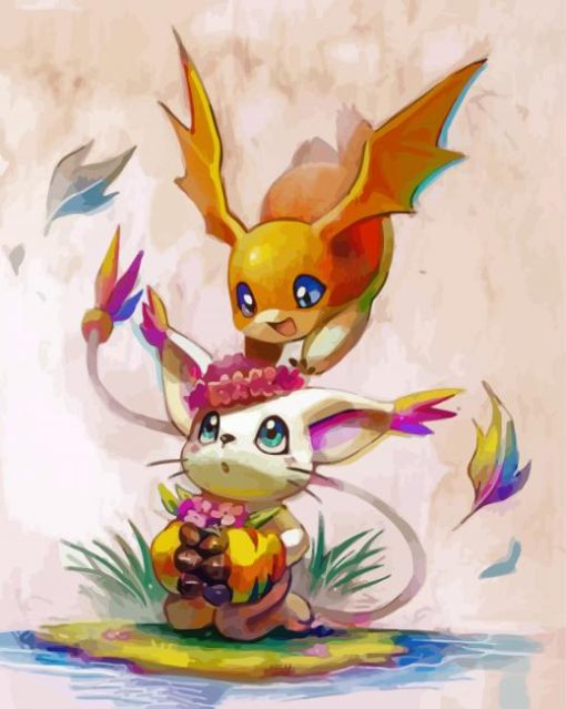 The Digimon Patamon Art Paint By Number