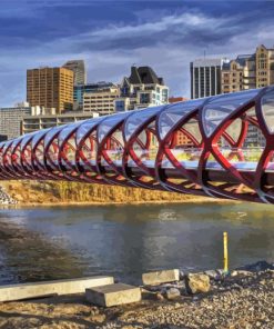 Peace Bridge Calgary paint by numbers