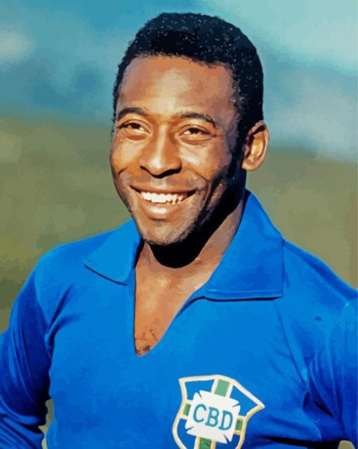 Pele Brazilian Soccer Player paint by numbers