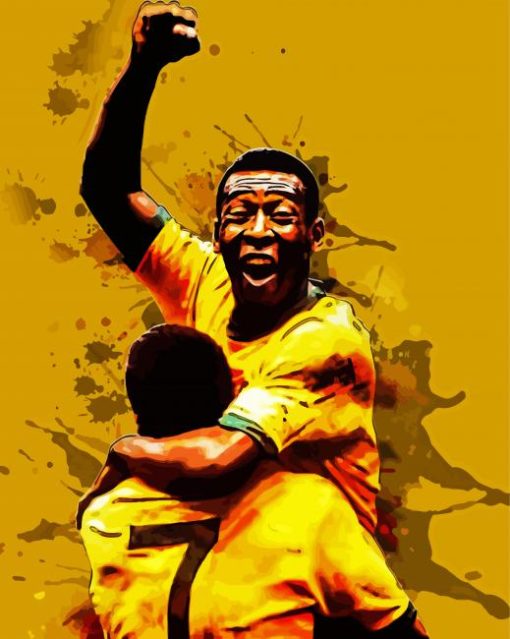 Pele Footballer paint by numbers