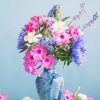 Phlox In Blue Vase Paint By Number