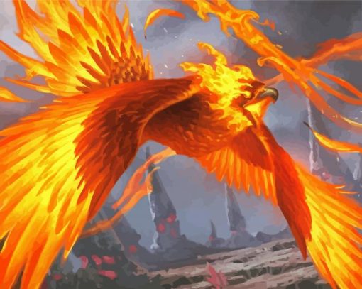 Phoenix Fawkes Harry Potter paint by numbers