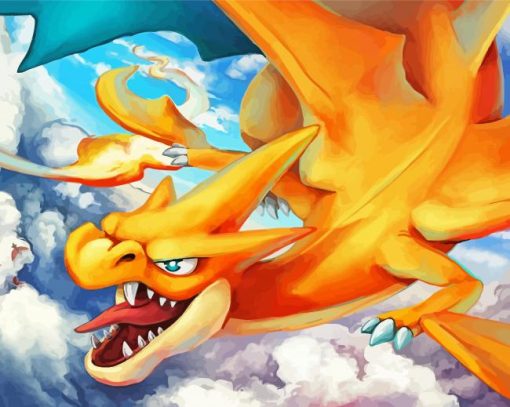Pokemon Charizard paint by numbers