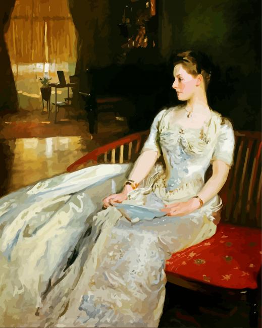 Portrait Of Mrs Cecil Wade By Sargent Paint By Number