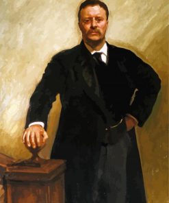 Portrait Of Theodore Roosevelt By Sargent Paint By Number
