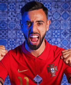 Portuguese Player Bruno Fernandes paint by numbers