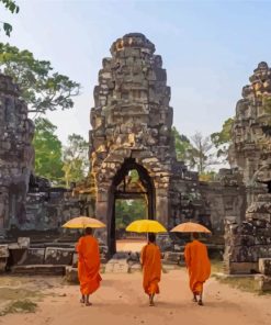 Preah Khan Temple Cambodia Paint By Number