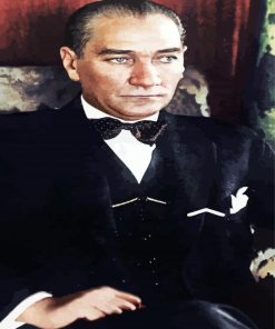 President Of Turkey Mustafa Kemal Atatürk paint by numbers