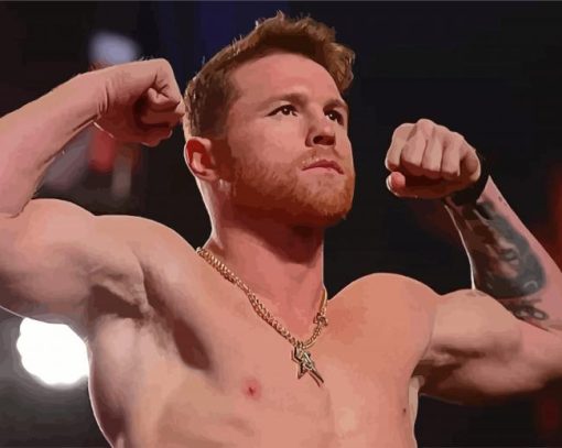 Professional Boxer Canelo paint by numbers