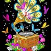 Psychedelic Gramophone paint by numbers