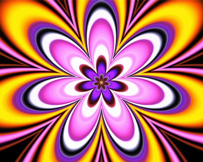Psychedelic Flower Paint By Number