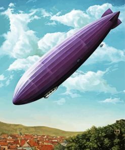 Purple Zeppelin paint by numbers