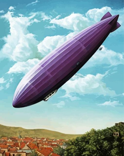 Purple Zeppelin paint by numbers