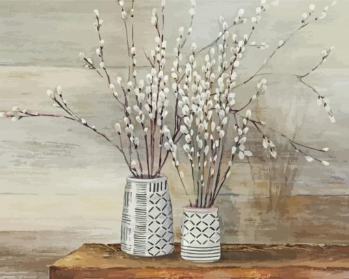 Pussy Willow Still Life paint by numbers