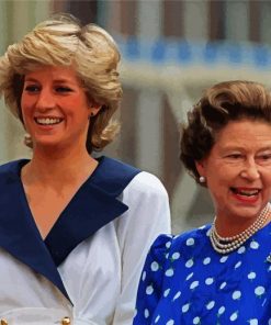 Queen Elizabeth And Princess Diana Paint By Number