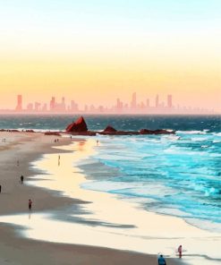 Queensland Beach View At Sunset Paint By Number