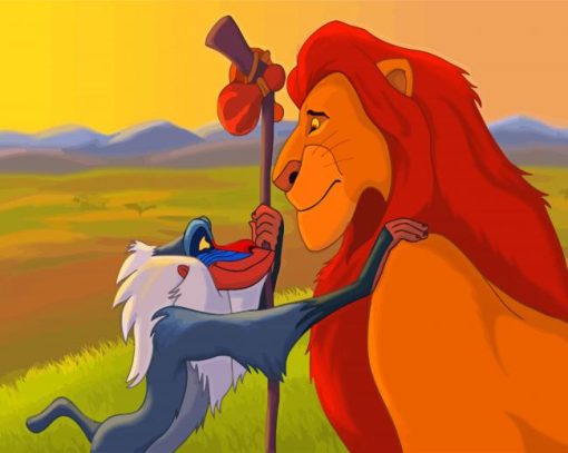 Mufasa And Rafiki Lion King Paint By Number