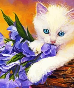Ragdoll Cat And Flowers Paint By Number
