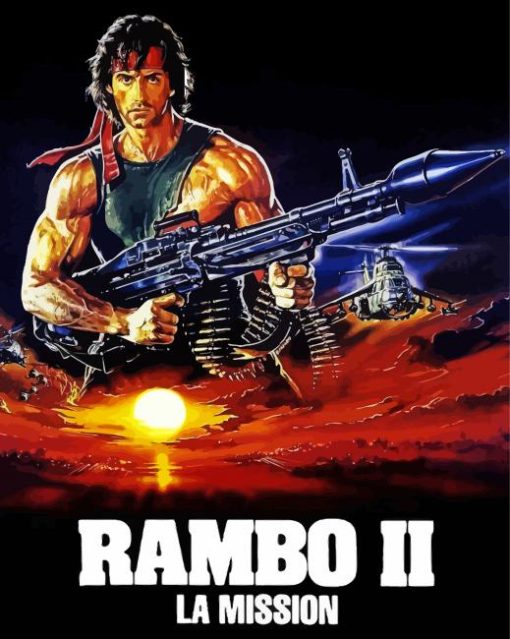 Rambo Movie Poster Paint By Number