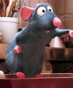 Rat Remy Ratatouille paint by numbers