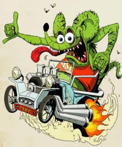 Rat Fink Art paint by numbers