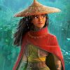 Raya and The Last Dragon Animated Movie paint by numbers