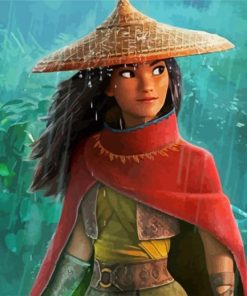 Raya and The Last Dragon Animated Movie paint by numbers