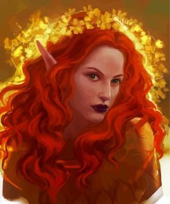 Redhead Elf Woman paint by numbers