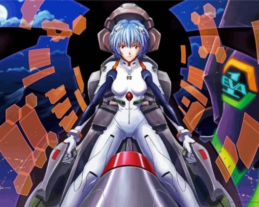 Rei Ayanami Evangelion Anime paint by numbers
