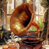 Retro Gramophone paint by numbers
