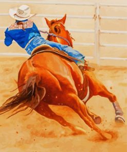 Rodeo Player Girl paint by numbers