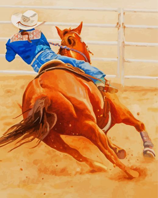 Rodeo Player Girl paint by numbers