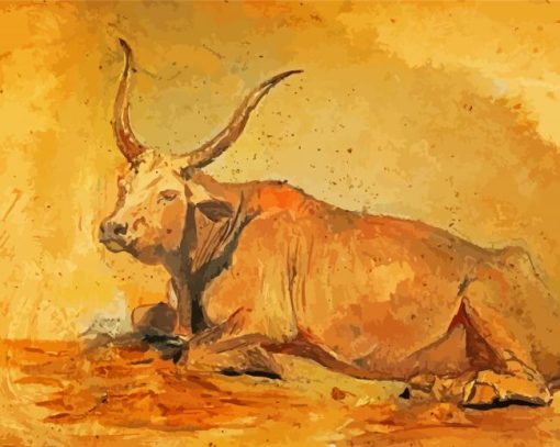 Roman Ox Art paint by numbers