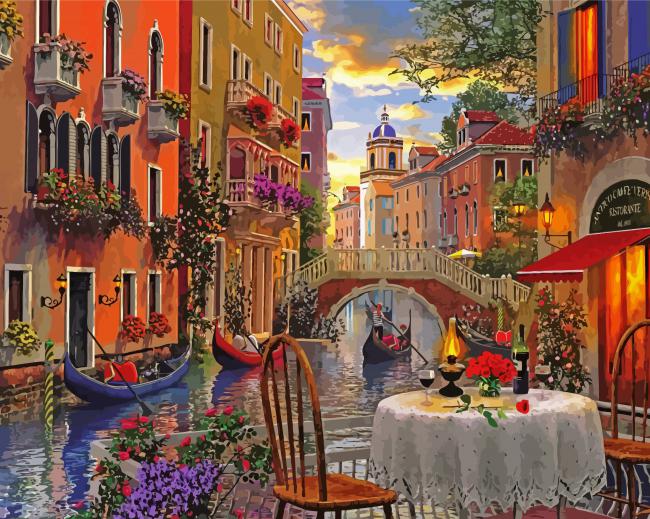 Romantic Date Venice paint by numbers
