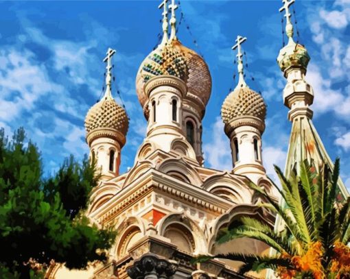 Russian Orthodox Church Sanremo paint by numbers