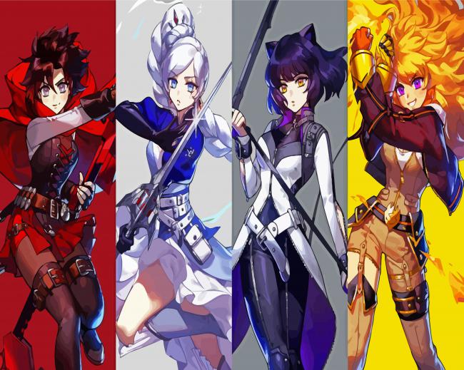 Rwby Anime Girl paint by numbers