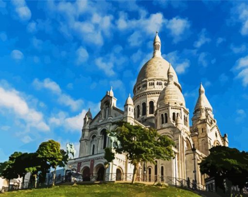 Sacre Cœur Basilica Montmartre paint by numbers