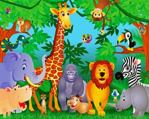 Safari Anima Zoo paint by numbers