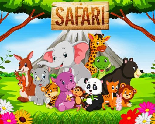 Safari Animals paint by numbers